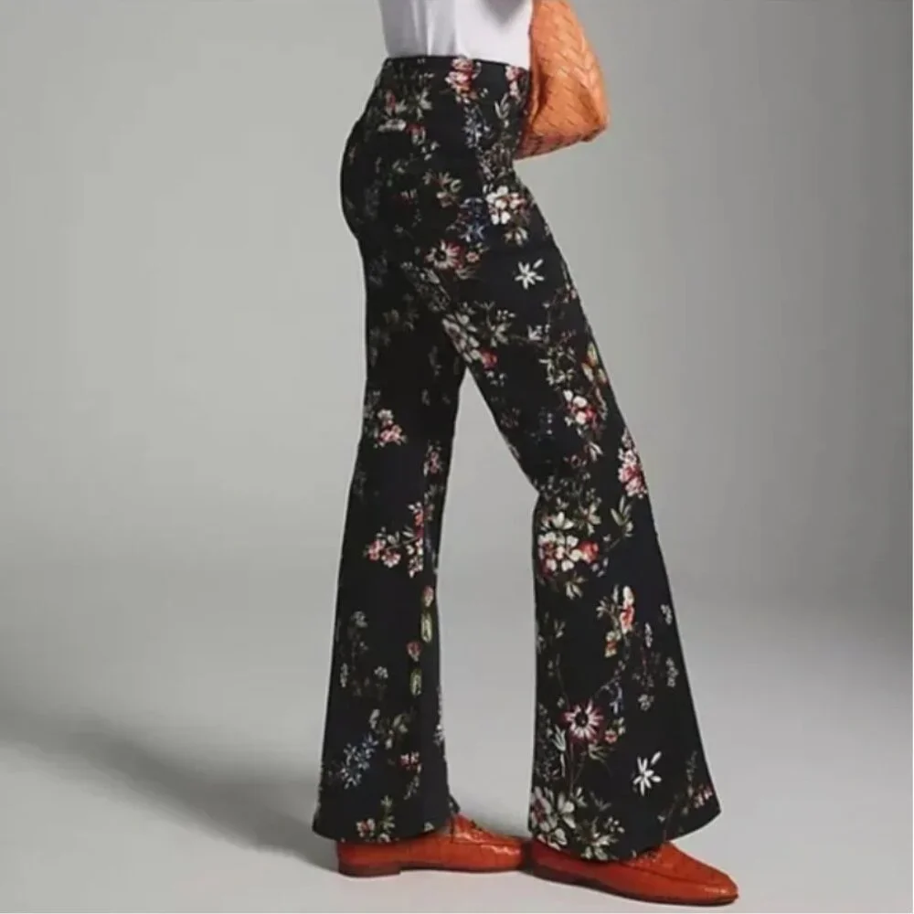 Anthropologie Pilcro The Demilune Floral Print Bootcut Utility Pants - Picture 2 of 16